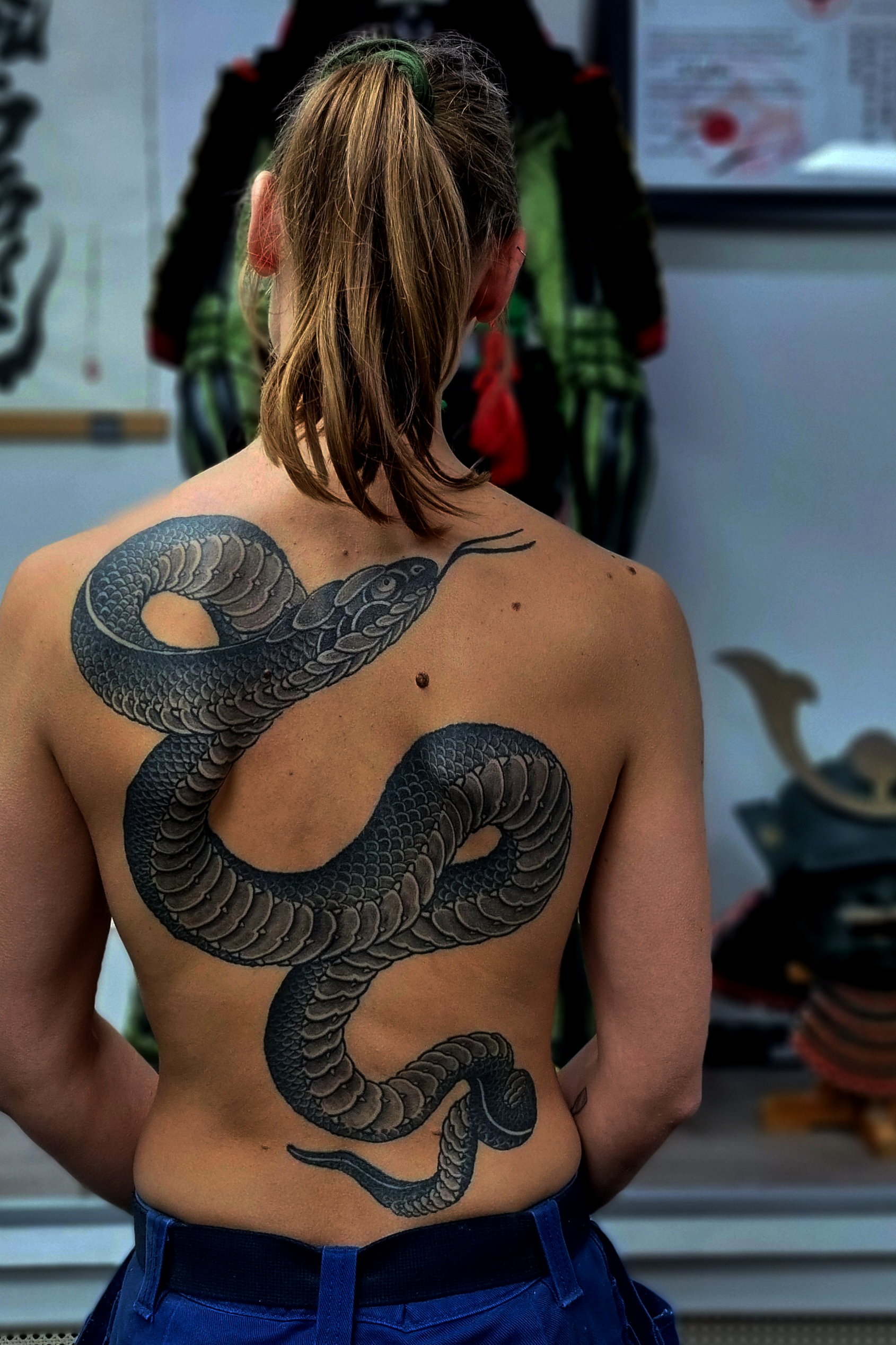 Snake tattoo by Emil Klein tattoo Groningen